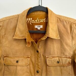 Madewell Brand Mustard Denim Shirt for Women size M